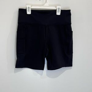 Tek Gear Black Colored Spandex Shapewear with Pockets and Mesh Detail Size L